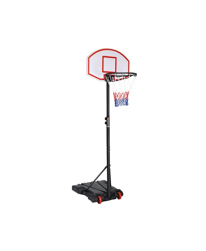 Sugift Adjustable Basketball Hoop Stand with Wheels 5.8 to 6.8 Feet