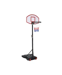 Sugift Adjustable Basketball Hoop Stand with Wheels 5.8 to 6.8 Feet