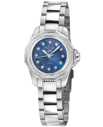 GV2 by Gevril Women's Cortina Swiss Quartz Silver Stainless Steel Bracelet Diamond Watch