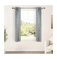 Fabdivine Bohemian Floral Handmade Linen Curtain Nature Block Print Window Panel Rajat