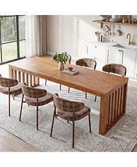 Tribesigns 78.7" Kitchen Table for 6,Farmhouse Solid Wood Dining Table