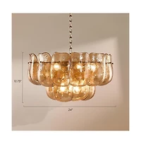 Z Gallerie Ember Glow Glass Chandelier
