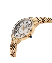 GV2 Women's Astor Iii Swiss Quartz Ip Rose Stainless Steel Bracelet Diamond Watch