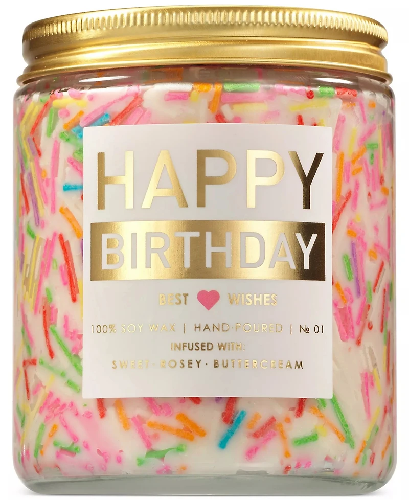 Lovery Birthday Candle Gift Set, 7oz Scented Decorated Happy Birthday Candles