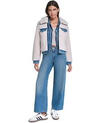 Levi's Women's Denim Sherpa Quilted-Lined Jacket