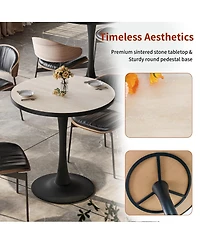 Unho Leisure Marble Dining Table Modern Dining Room Table Round Coffee Table