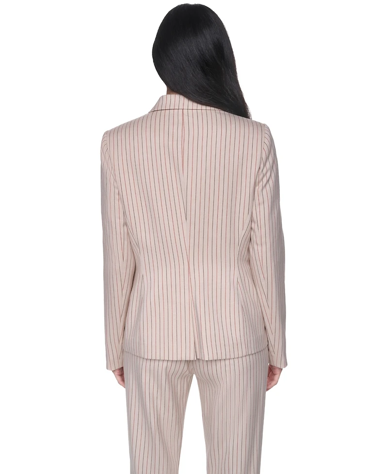 Tommy Hilfiger Women's Pinstripe One-Button Blazer