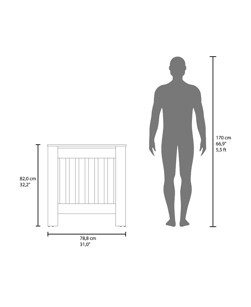 Fm Furniture Rio Radiator Cover with Storage, Space,Saving Design