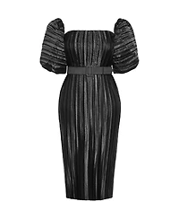 City Chic Plus Krista Pleat Dress