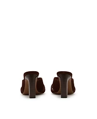 Reiss Women's Suede Cross Strap Block Heel Mules