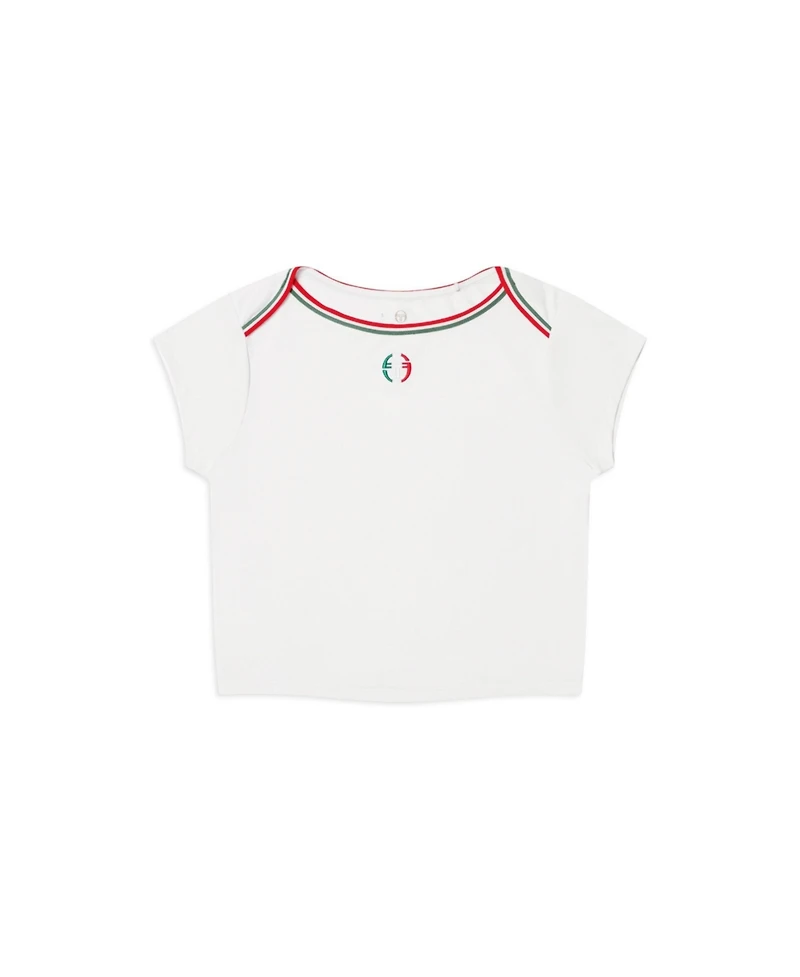 Sergio Tacchini Women's Eredita Crop Boat Neck T-Shirt