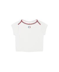 Sergio Tacchini Women's Eredita Crop Boat Neck T-Shirt