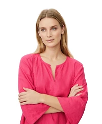 Masai Copenhagen Women's MaNasya V-Neck Linen Midi Dress