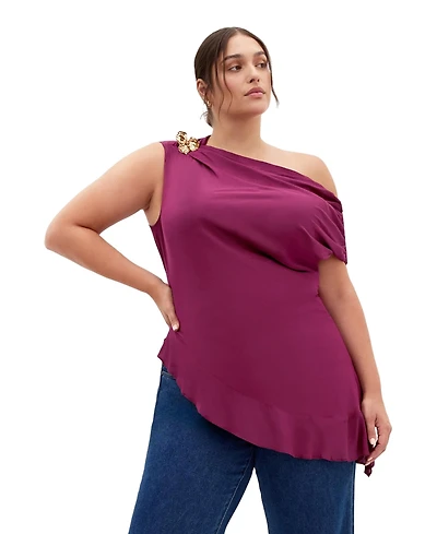 City Chic Plus Kylie Off Shoulder Top