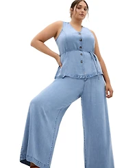 City Chic Women's Plus Evani Soft Denim Vest