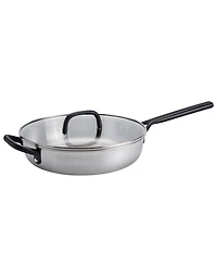 Zwilling Milano 4-Quart Tri-Ply Stainless Steel Covered Saute Pan with Glass Lid