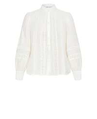 City Chic Women's Whimsical Embroidered Long Sleeve Shirt