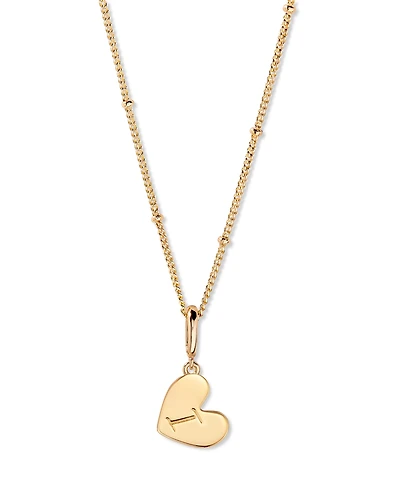 brook & york Gold-Plated Penelope Initial Heart Necklace