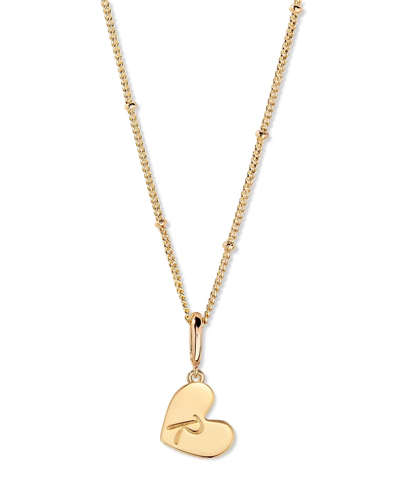 brook & york Gold-Plated Penelope Initial Heart Necklace