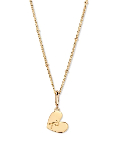 brook & york Gold-Plated Penelope Initial Heart Necklace
