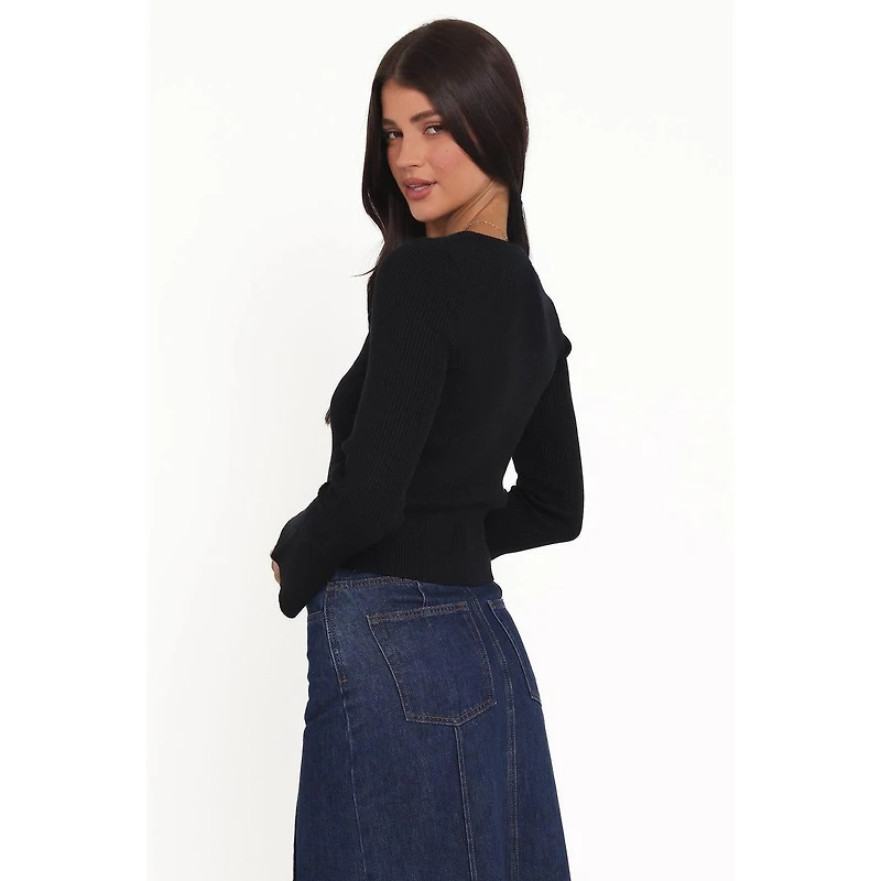 Petal and Pup Women's Rosienna Ribbed-Knit Long-Sleeve Top
