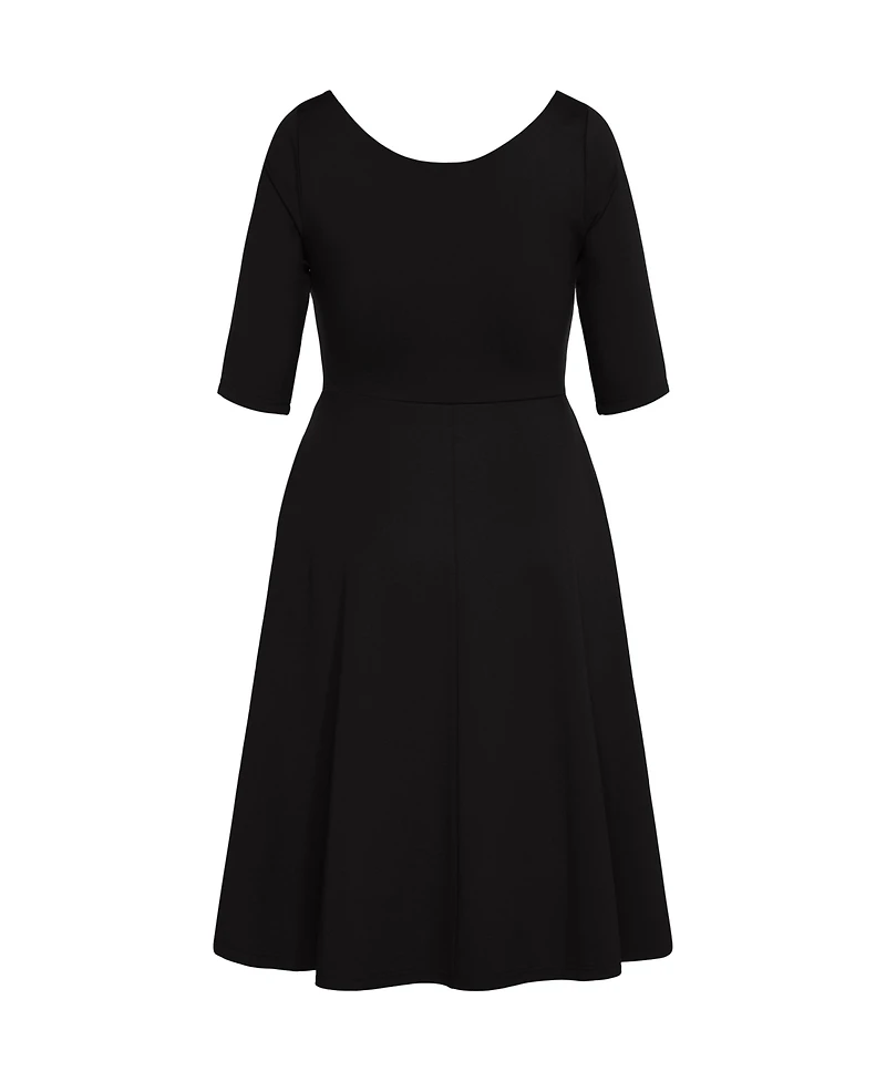 City Chic Plus Cute Girl Elbow Sleeve Dress