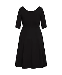 City Chic Plus Cute Girl Elbow Sleeve Dress