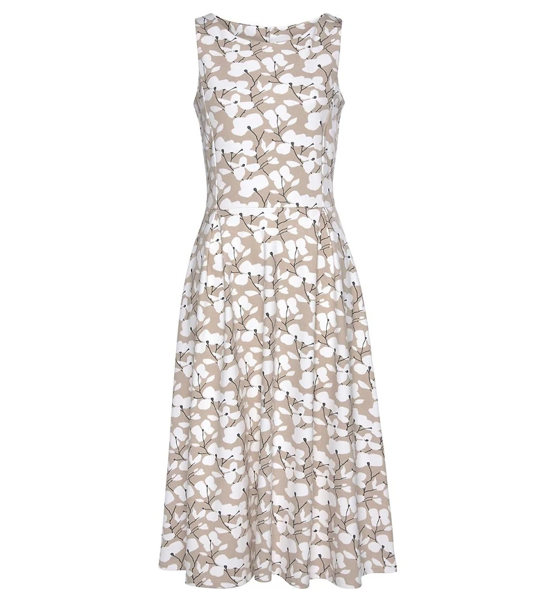 Lascana Women's Floral A-Line Sleeveless Dress