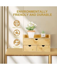 Danrong Countertop Desk Organizer With Drawers Sturdy Storage For Home Office