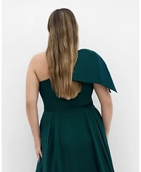 City Chic Plus Captivate One Shoulder Maxi Dress