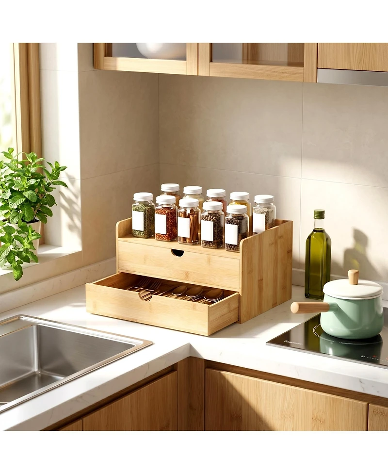 Danrong Desk Organizer With Drawers Multi Purpose Desktop Storage