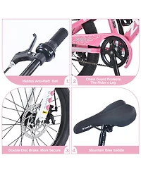 ECHTPeak 20 Inch Kids Mountain Bike, with Dual Disc Brakes, for Boys Girls Ages 7-10 Years, Steel Frame, Adjustable Seat and Handlebar
