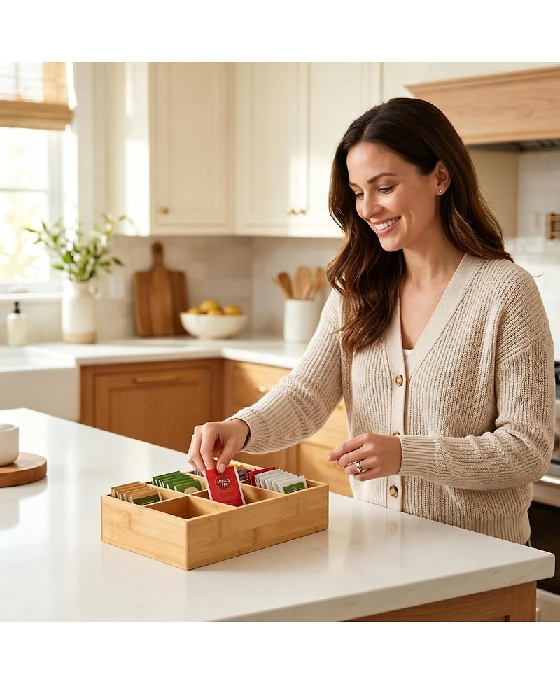 Danrong Modular Wooden Drawer Organizer Set Multi Purpose Storage Trays