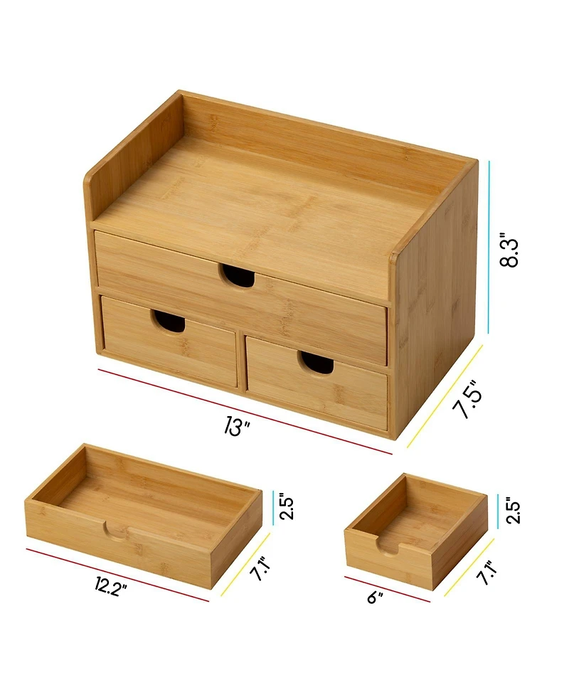 Danrong Desktop Storage Box Multi Purpose Space Saving Organization For Home Office