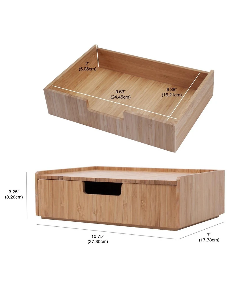 Danrong Stackable Desk Drawer Organizer For Office Supplies And More