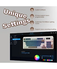 Aula S99 Pro, 99-Key, Wireless, Membrane, Gaming Keyboard, Rgb, 5-Layer Padding, 2000 mAh Battery, Knob, Digital Screen