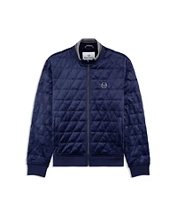 Sergio Tacchini Men's Redi Quilted Velour Bomber Jacket
