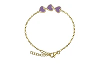Lily Nily Girls Multi Hearts Chain Link Bracelet in 14K