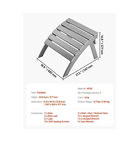 Slickblue Adirondack Chair Footrest Ottoman for Pool, Porch and Backyard