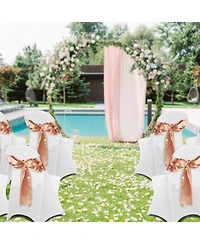 Slickblue 100 Pack Spandex Folding Chair Covers for Wedding Events