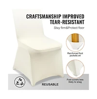 Slickblue 100 Pack Spandex Folding Chair Covers for Wedding and Events