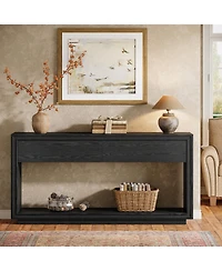 Tribesigns 63" Console Table with 2 Drawers, Farmhouse Entryway Table