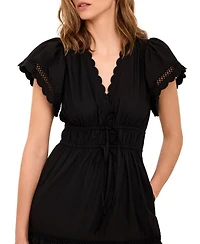 Mint Velvet Women's Cotton Ruffle Maxi Dress