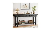 Slickblue 70.8" Farmhouse Console Table with Storage Shelves