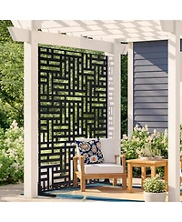 Slickblue 3 Panel Freestanding Privacy Screen for Indoor Outdoor Spaces