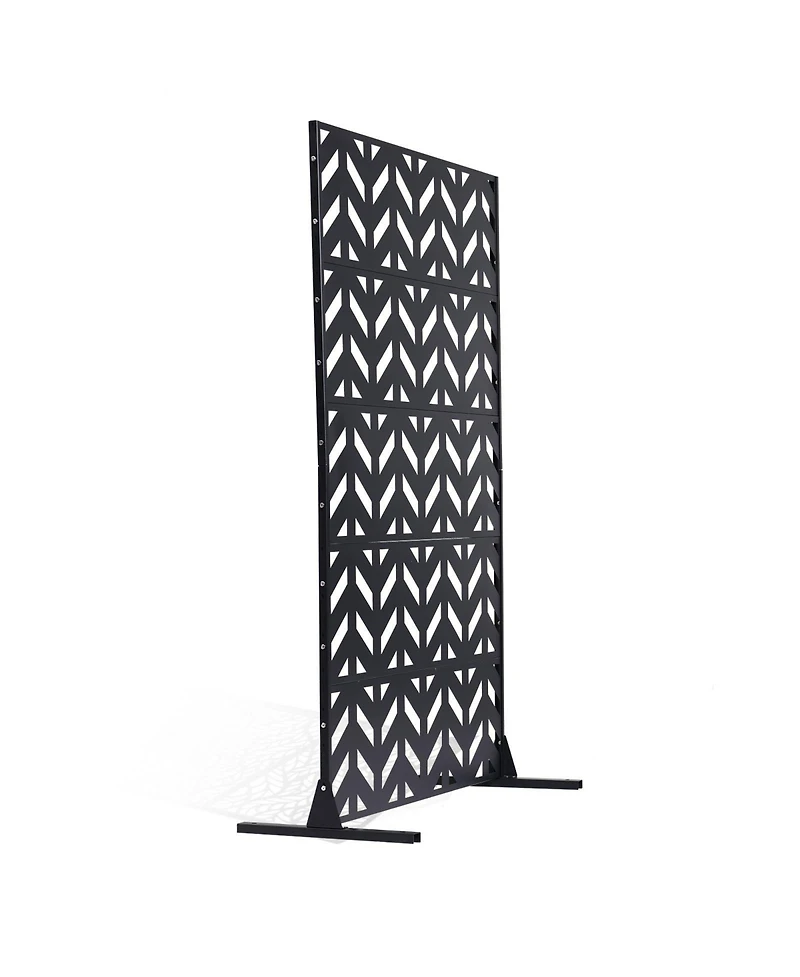 Slickblue 5 Panel Freestanding Privacy Screen for Patio and Outdoor Spaces