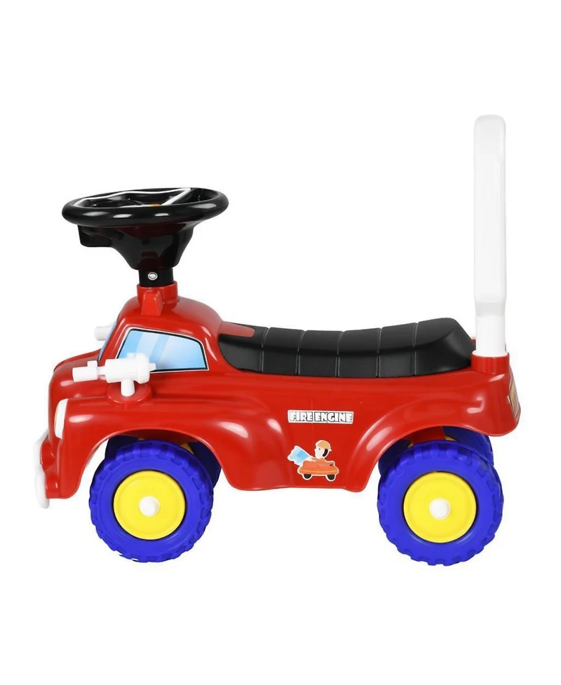 Sevorley Toddler Foot-to-Floor Fire Truck Ride-On with Horn, Music and Storage, Ages 18-36 Months