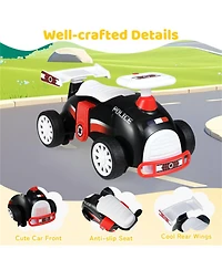Sevorley Police-Themed Toddler Foot-to-Floor Music Ride-On Push Car, Ages 19-36 Months