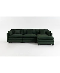 Streamdale Furniture Modern 3-Seat Sectional Sofa with Ottoman and Chaise Lounge