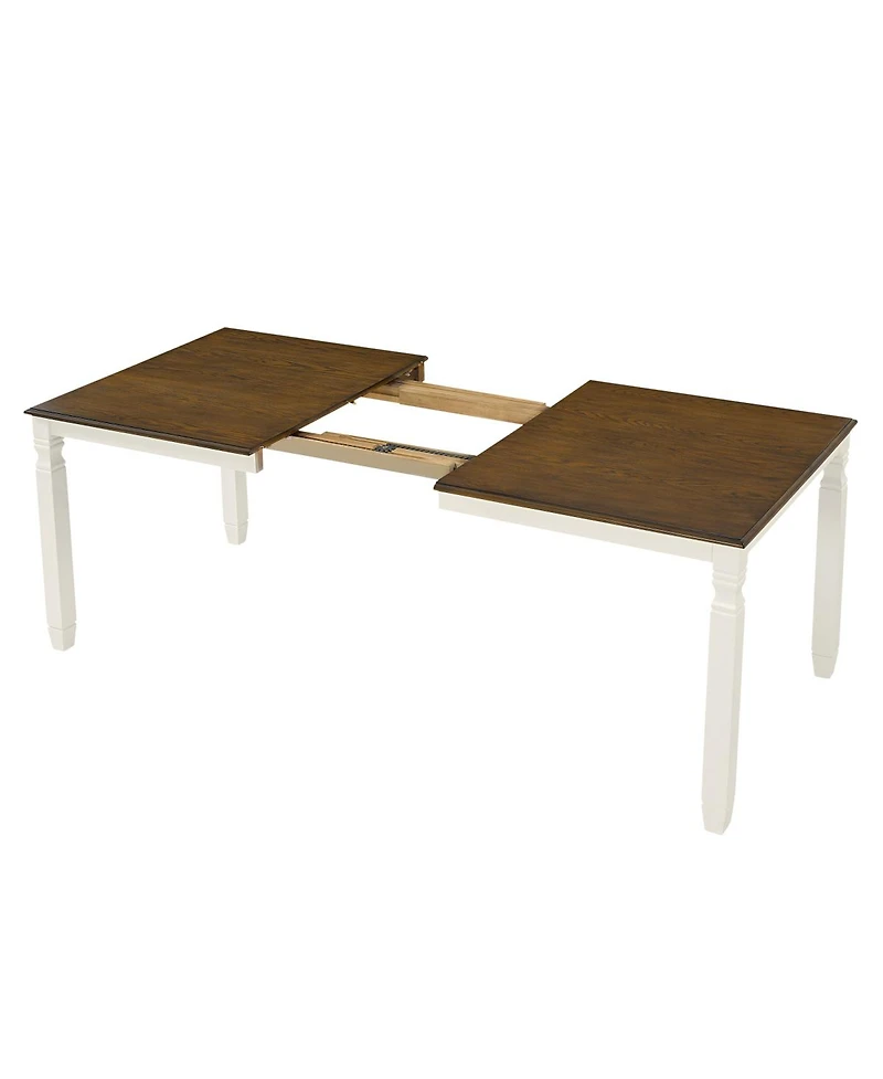Streamdale Furniture Extendable Modern Farmhouse Dining Table, 59"-77"